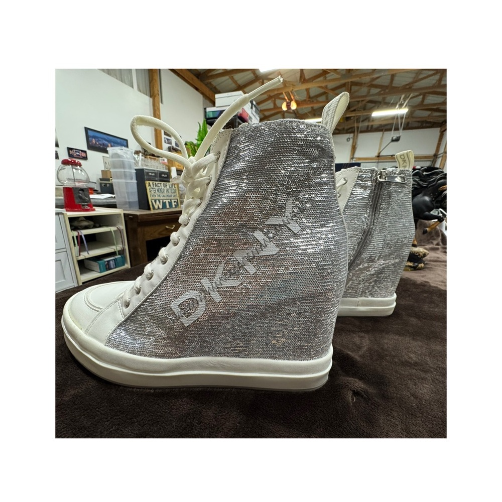 DKNY Sophie Wedge Sneakers size 9 - Picture 6 of 10